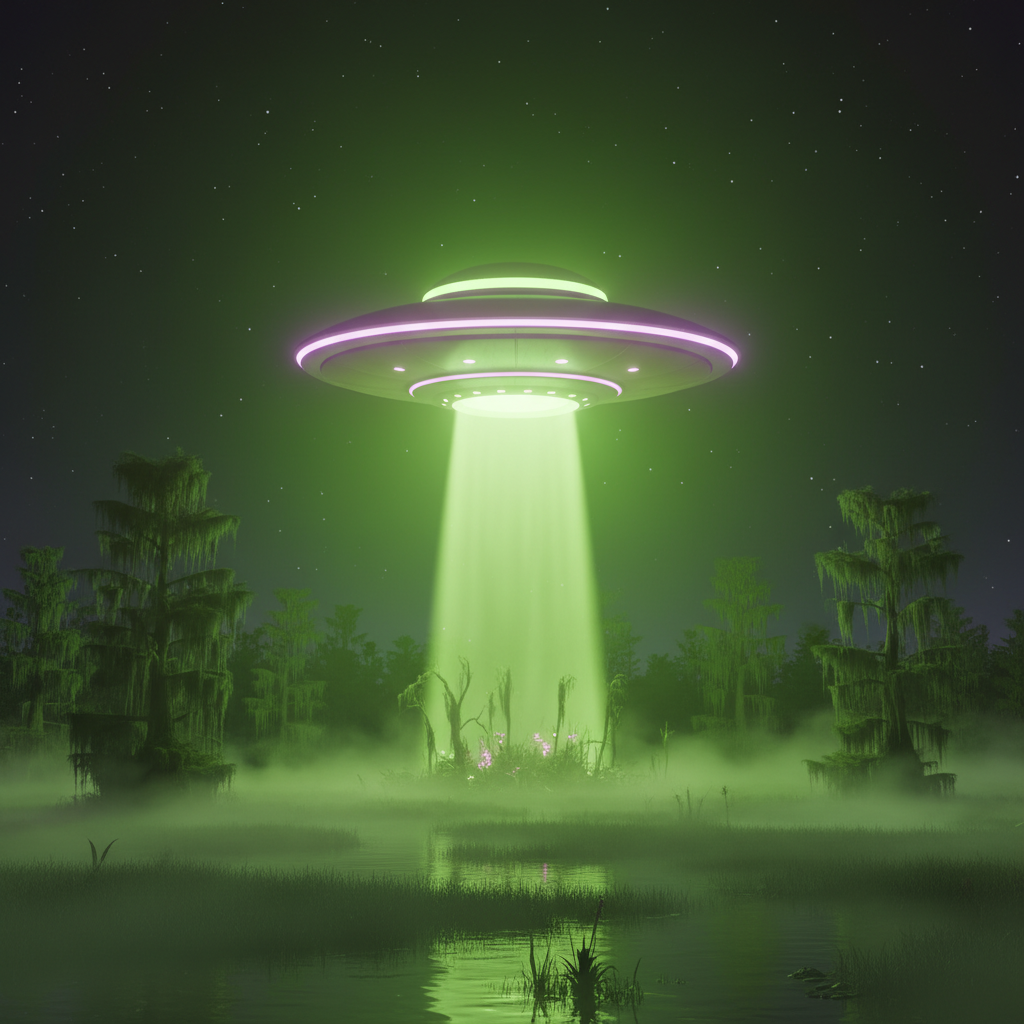 Captured footage: unidentified craft hovering over the Leonida swamp near Mount Kalaga